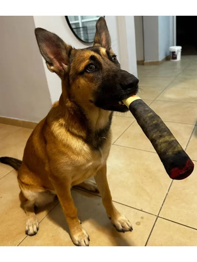 PLUSH SQUEAKY CIGAR TOY