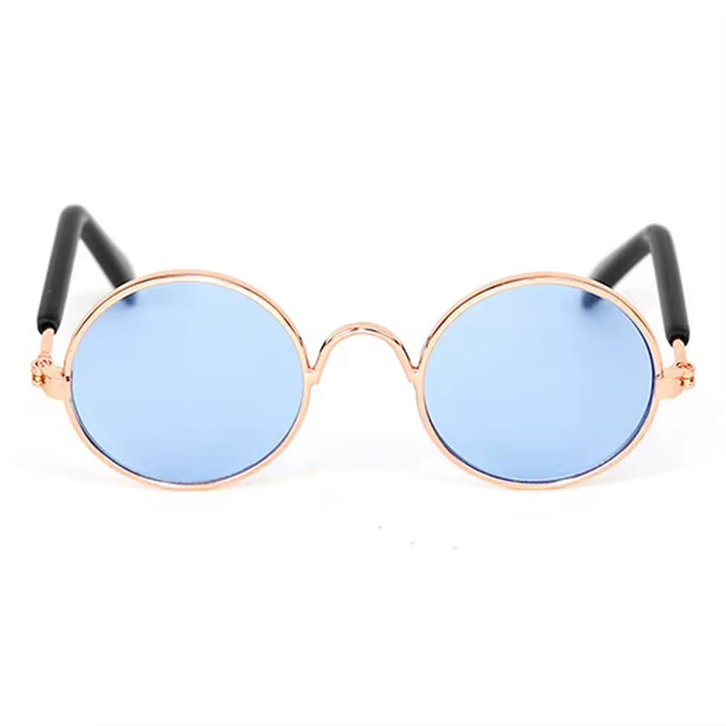 Cute Vintage round Cat Sunglasses Pet Photos Props Reflection Eyewear Glasses for Cats Small Dog Pet Dog Cat Accessories