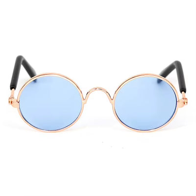 Cute Vintage round Cat Sunglasses Pet Photos Props Reflection Eyewear Glasses for Cats Small Dog Pet Dog Cat Accessories