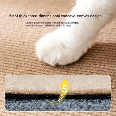 Cat Scratching Mat Self-Adhesive Trimmable Carpet Cat Scratching Post Carpet for Anti-Scratching Sofa Furniture Protection