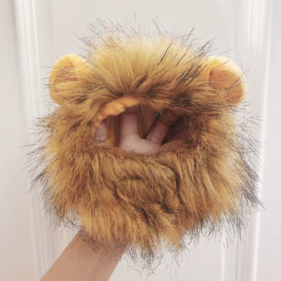 Cute Lion Mane Cat Wig Hat Funny Pets Clothes Cap Fancy Party Dogs Cosplay Costume Kitten Hat with Ears Accessories Cat Costume