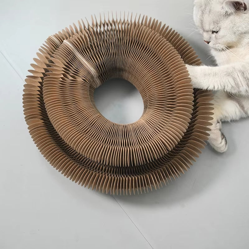 Magic Organ Cat Toy Cat Scratcher Toy Cat Scratch Board Cat Toy with Bell Cat Climbing Frame Corrugated Paper Resistant Cat Nest