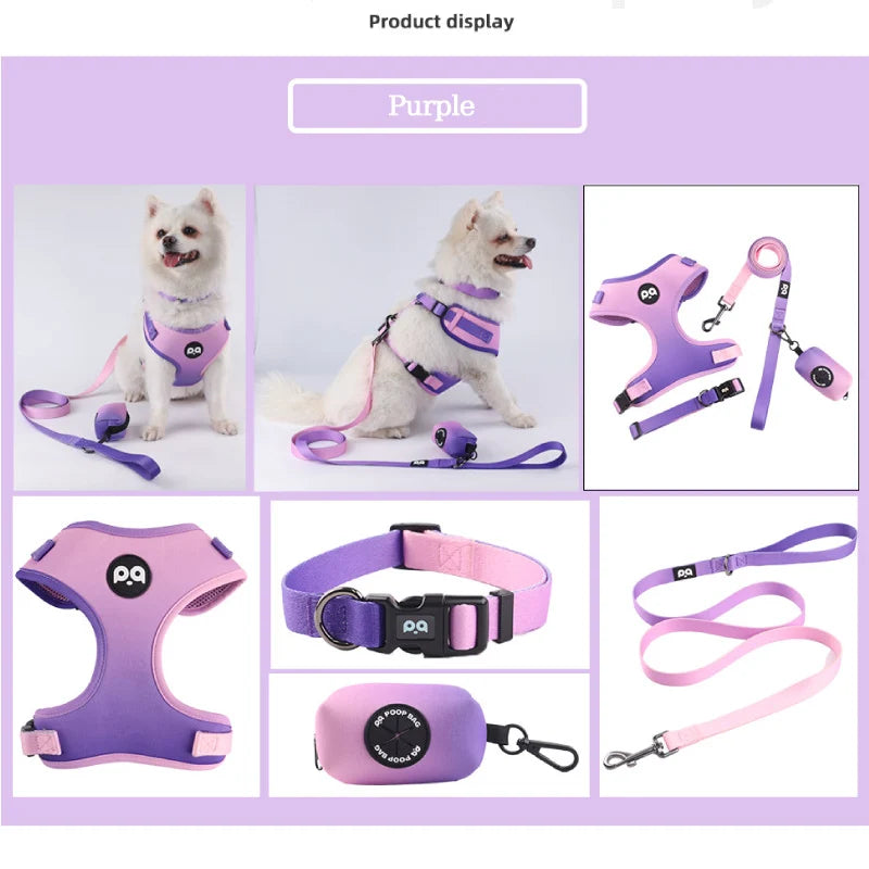 ADJUSTABLE DOG HARNESS SET FOR COMFORT