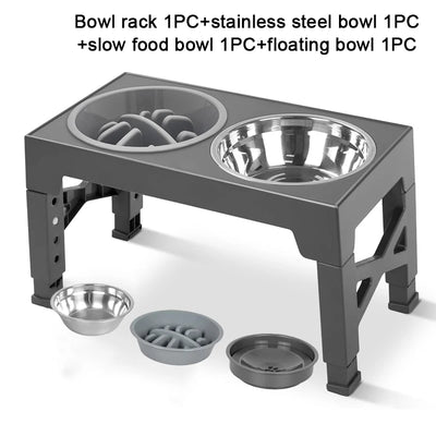 ADJUSTABLE ELEVATED DOG BOWL