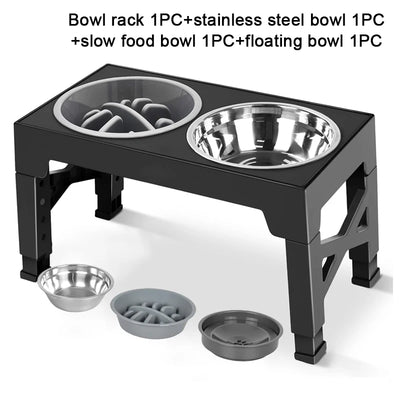 ADJUSTABLE ELEVATED DOG BOWL