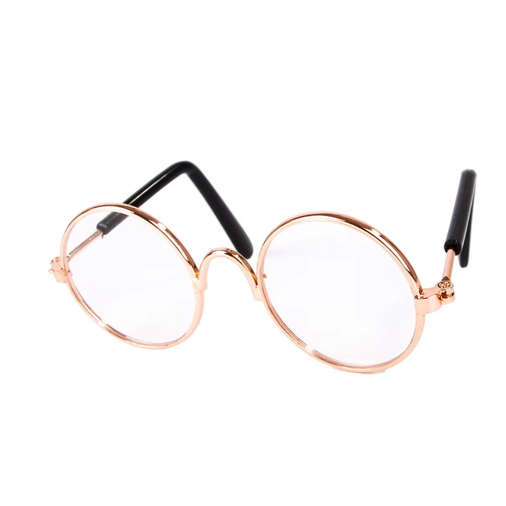 Cute Vintage round Cat Sunglasses Pet Photos Props Reflection Eyewear Glasses for Cats Small Dog Pet Dog Cat Accessories