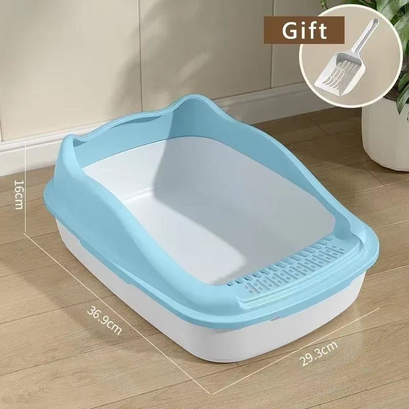 Cat Litter Box Small Size Pet Sandbox for Kitty Anti-Splash Cats Toilet