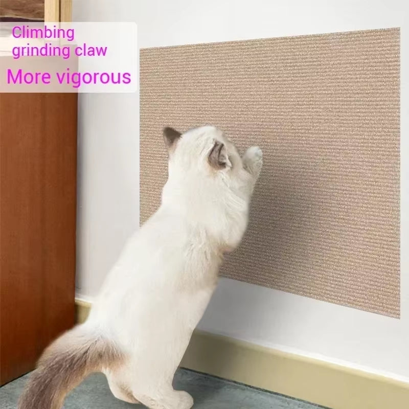 Cat Scratching Mat Self-Adhesive Trimmable Carpet Cat Scratching Post Carpet for Anti-Scratching Sofa Furniture Protection