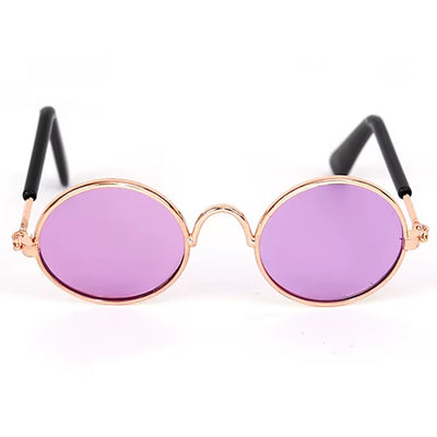 Cute Vintage round Cat Sunglasses Pet Photos Props Reflection Eyewear Glasses for Cats Small Dog Pet Dog Cat Accessories