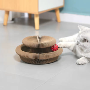 Magic Organ Cat Toy Cat Scratcher Toy Cat Scratch Board Cat Toy with Bell Cat Climbing Frame Corrugated Paper Resistant Cat Nest