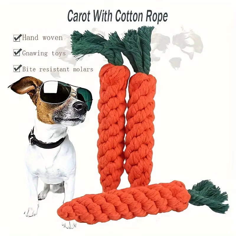 Carrot Cotton Rope Toy